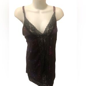 Frederick’s Of Hollywood Galaxy Cosmic Chemise Nightie 2X Purple  Lolitaland